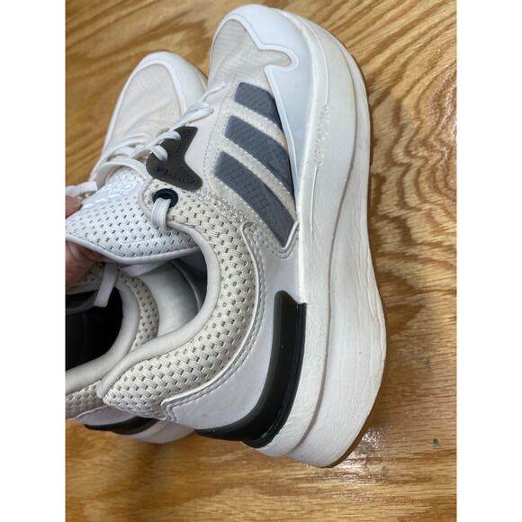 Adidas Cloudfoam Sneaker Women's 6.5 White Lace Up Running Shoes HWA 1Y3001 S25 - Picture 7 of 8